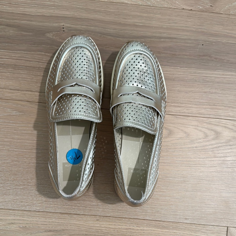 Dolce Vita Silver Perforated Sneakers